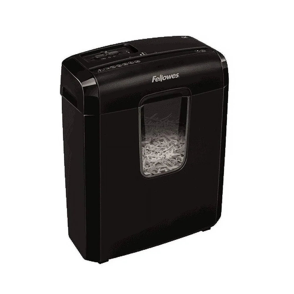 Fellowes Powershred 6C Cross-Cut Shredder - Black