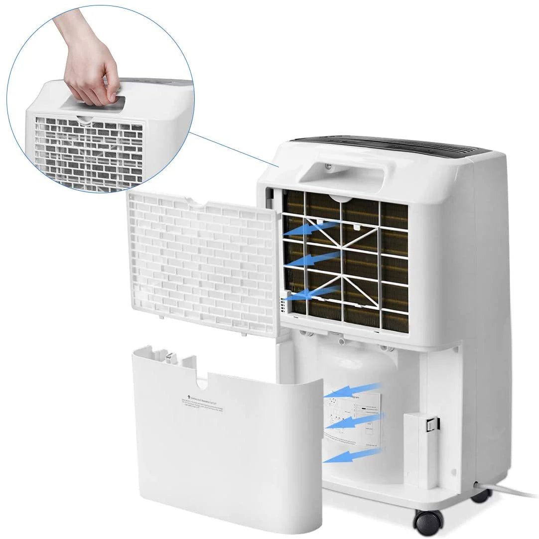 Yaufey 30 Pint Portable Dehumidifier, 4 Gallons/Day, Up To 1500 Sq Ft
