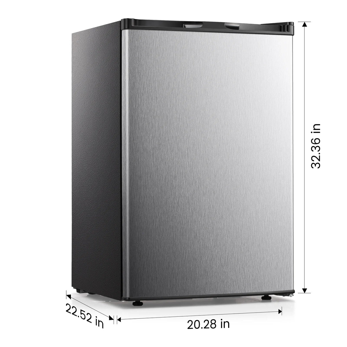 KNDKO 3.2Cu.ft Upright Freezer With Removable Shelves And Adjustable Thermostat - Silver