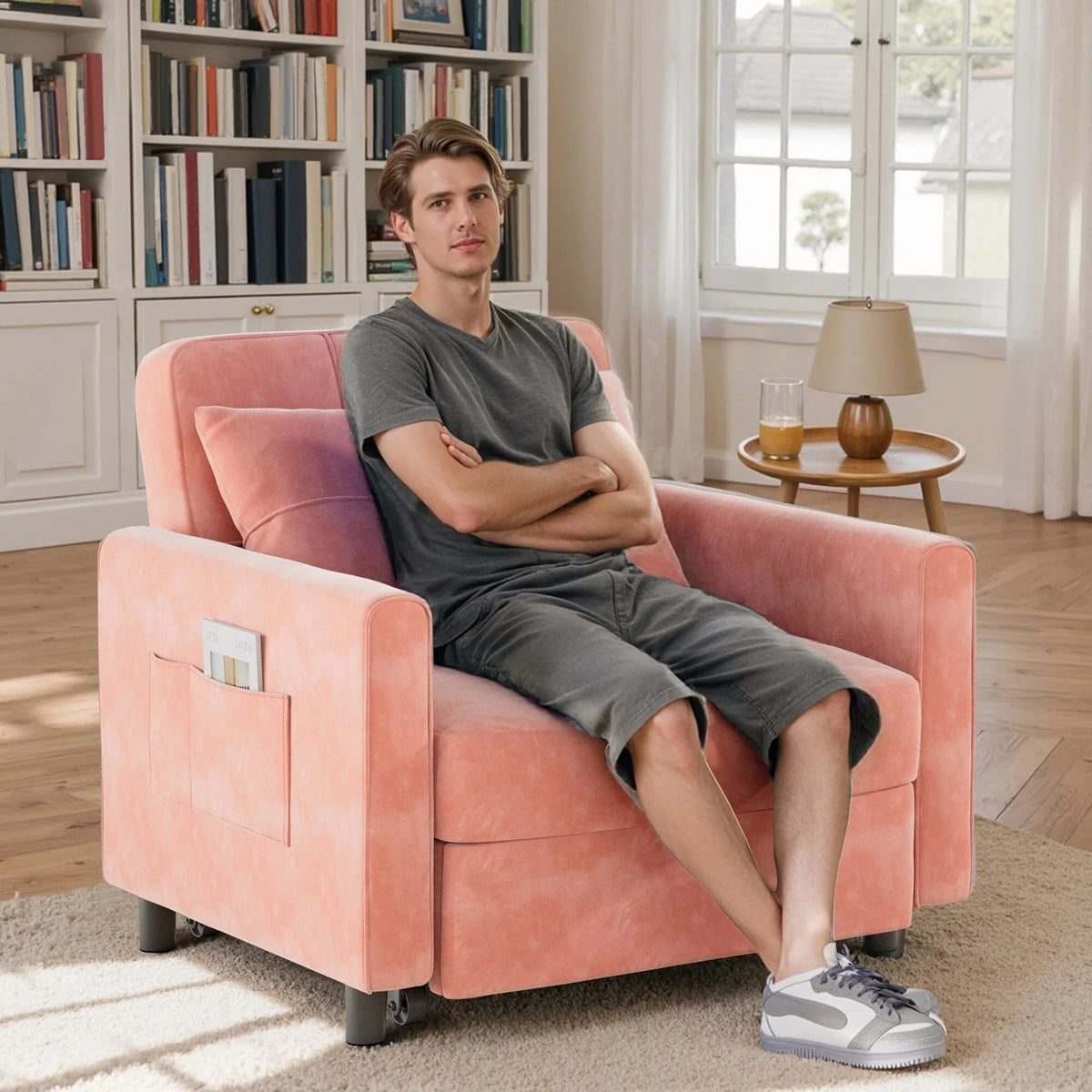 3-in-1 Adjustable Pull-Out Sleeper Sofa Bed With 330 Pounds Capacity