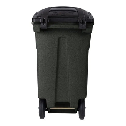 Toter 32 Gallon Green Trash Can With Quiet Wheels And Attached Lid - ANA32-55410