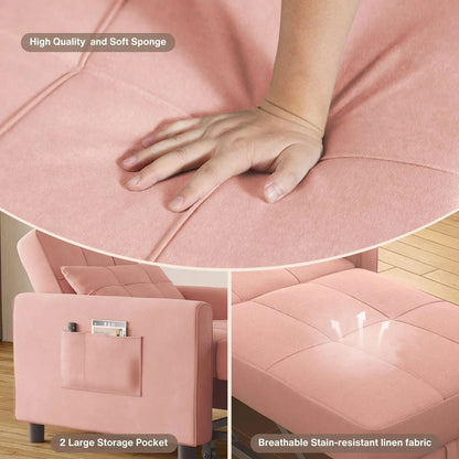 3-in-1 Adjustable Pull-Out Sleeper Sofa Bed With 330 Pounds Capacity