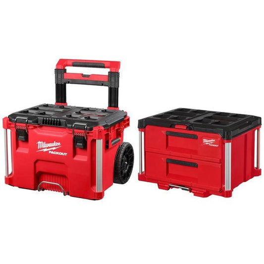 Milwaukee PACKOUT 22 in. Rolling Tool Box And 22 in. 2-Drawer - 48-22-8426-8442