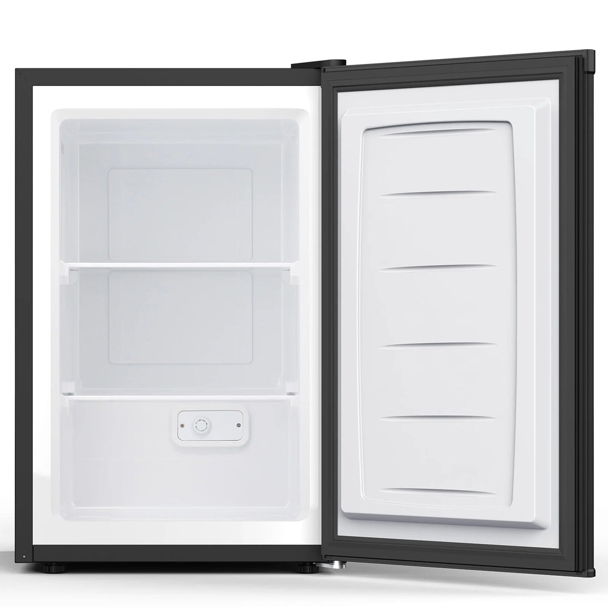 KNDKO 3.2Cu.ft Upright Freezer With Removable Shelves And Adjustable Thermostat - Silver