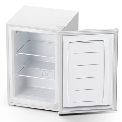KNDKO 3.2Cu.ft Upright Freezer With Removable Shelves And Adjustable Thermostat - Silver