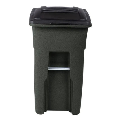 Toter 32 Gallon Green Trash Can With Quiet Wheels And Attached Lid - ANA32-55410