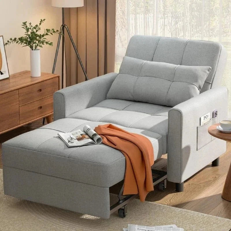 3-in-1 Adjustable Pull-Out Sleeper Sofa Bed With 330 Pounds Capacity