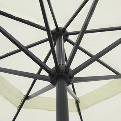 vidaXL Garden Parasol, Azure Blue Polyester With PA Coating, 196.9in x 118.1in