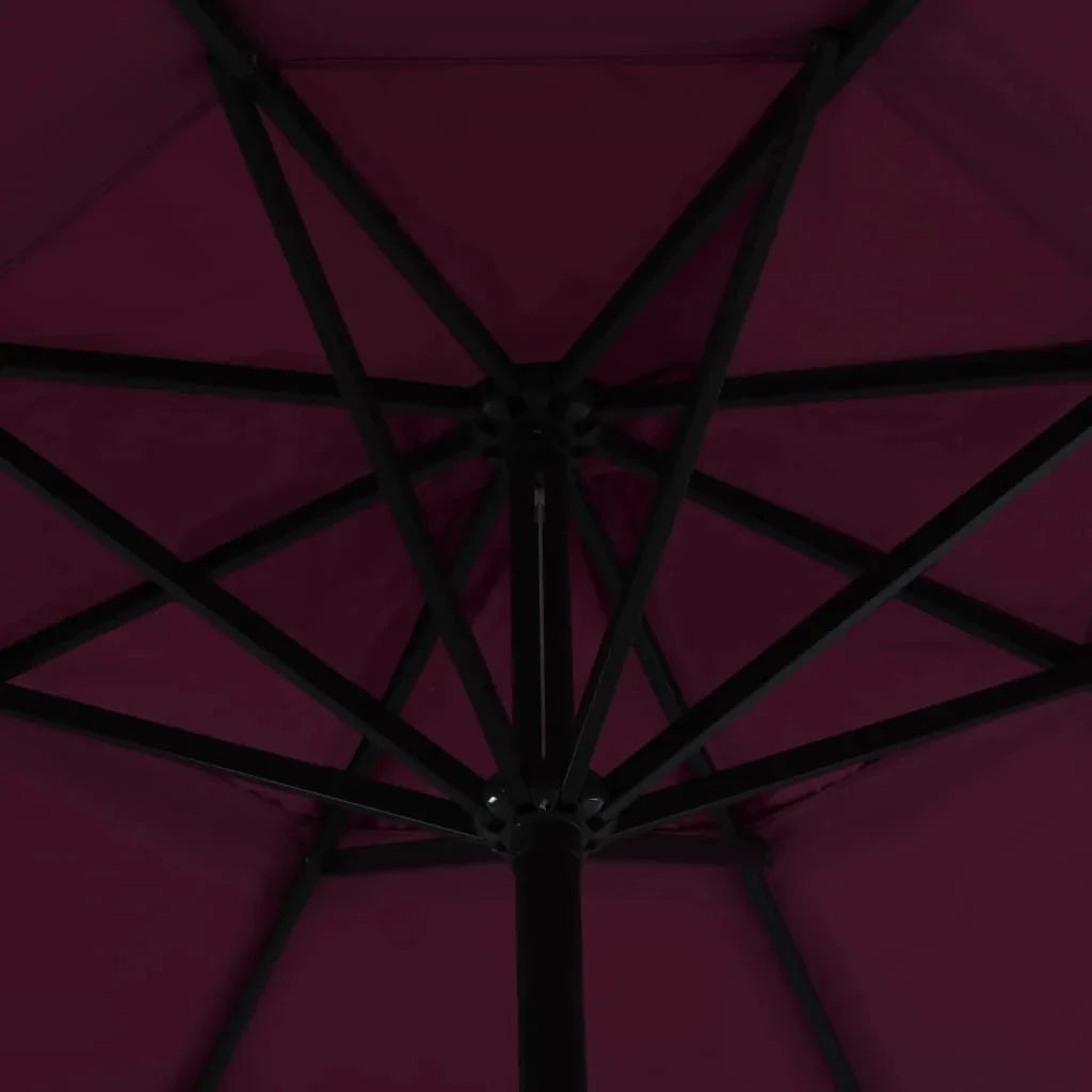 vidaXL Garden Parasol, Azure Blue Polyester With PA Coating, 196.9in x 118.1in