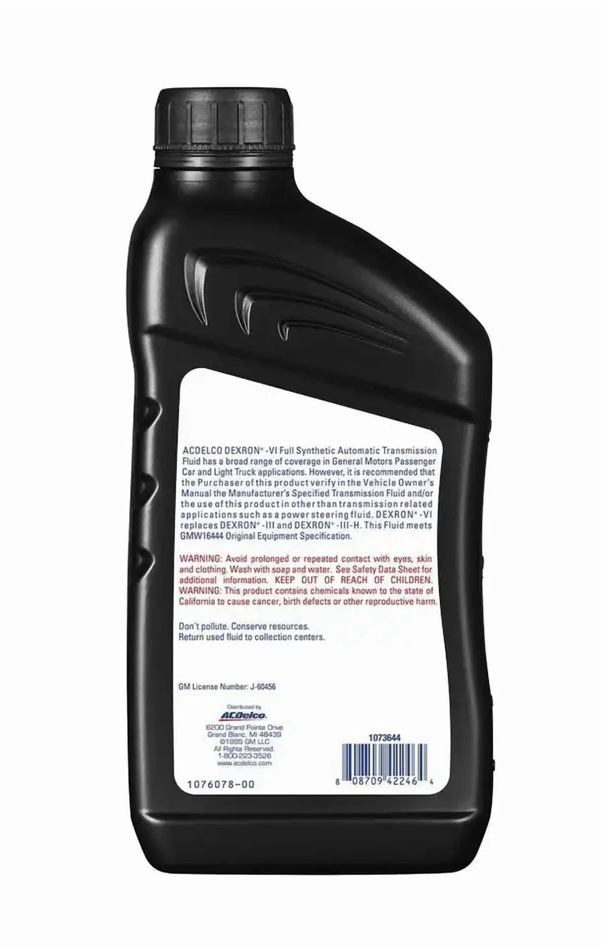 ACDelco GM Dexron VI Full Synthetic Automatic Transmission Fluid 1 Quart 6 Pack - 10-9243, 88865549