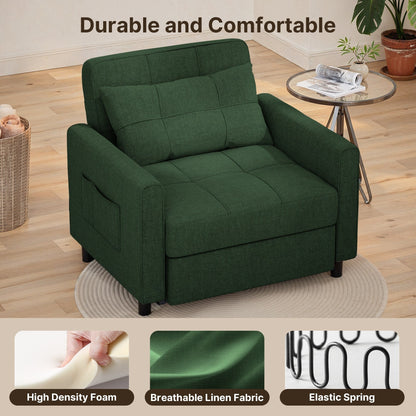 3-in-1 Adjustable Pull-Out Sleeper Sofa Bed With 330 Pounds Capacity