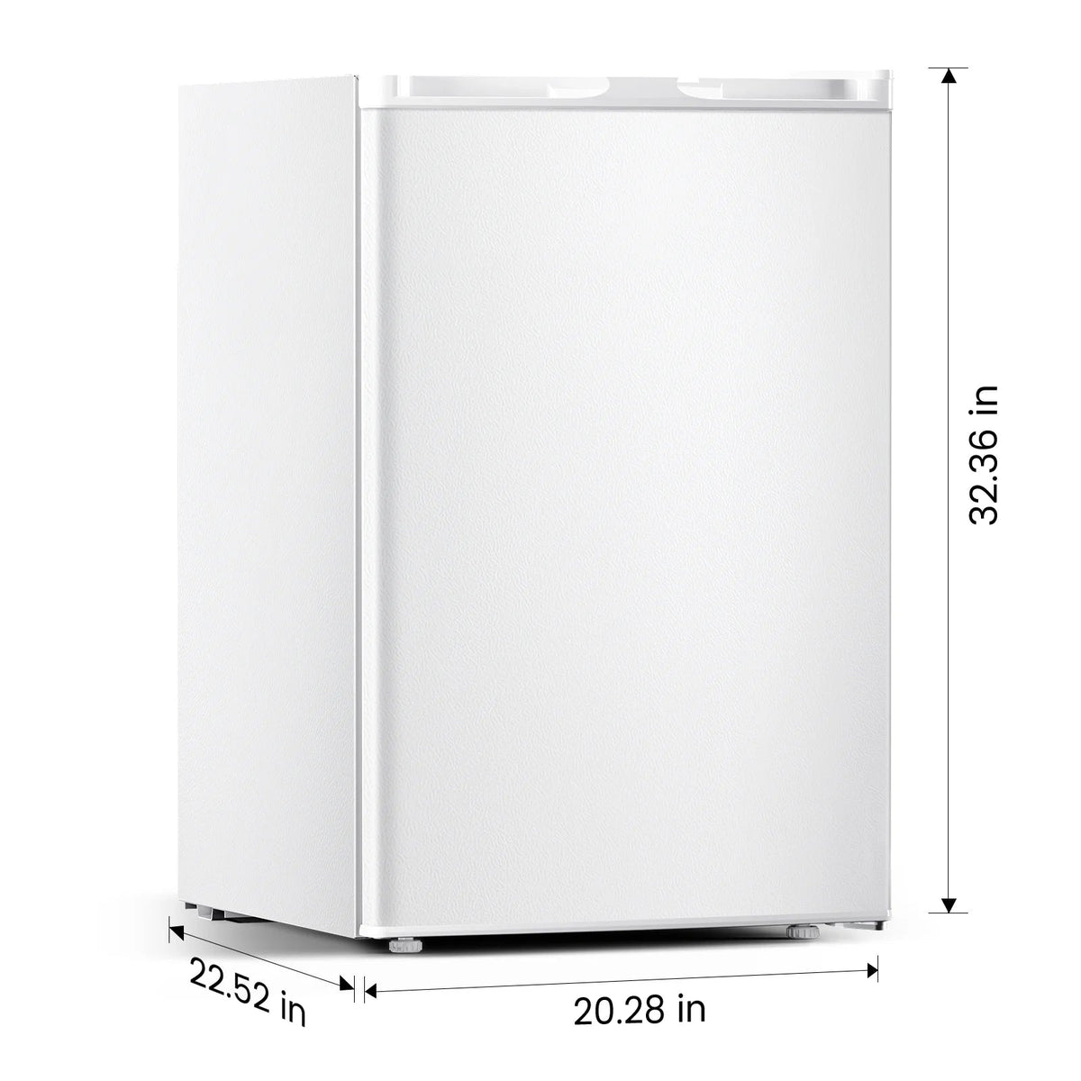 KNDKO 3.2Cu.ft Upright Freezer With Removable Shelves And Adjustable Thermostat - Silver