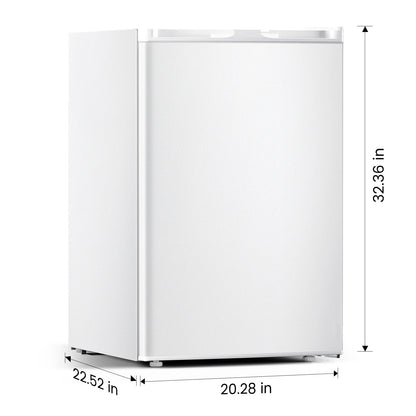 KNDKO 3.2Cu.ft Upright Freezer With Removable Shelves And Adjustable Thermostat - Silver